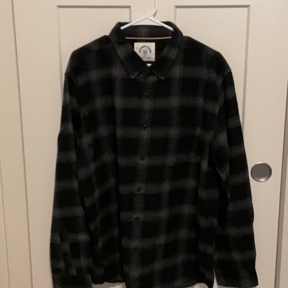 Black and Gray Plaid Flannel